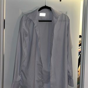 Men’s white and light blue dress shirt, like new!!